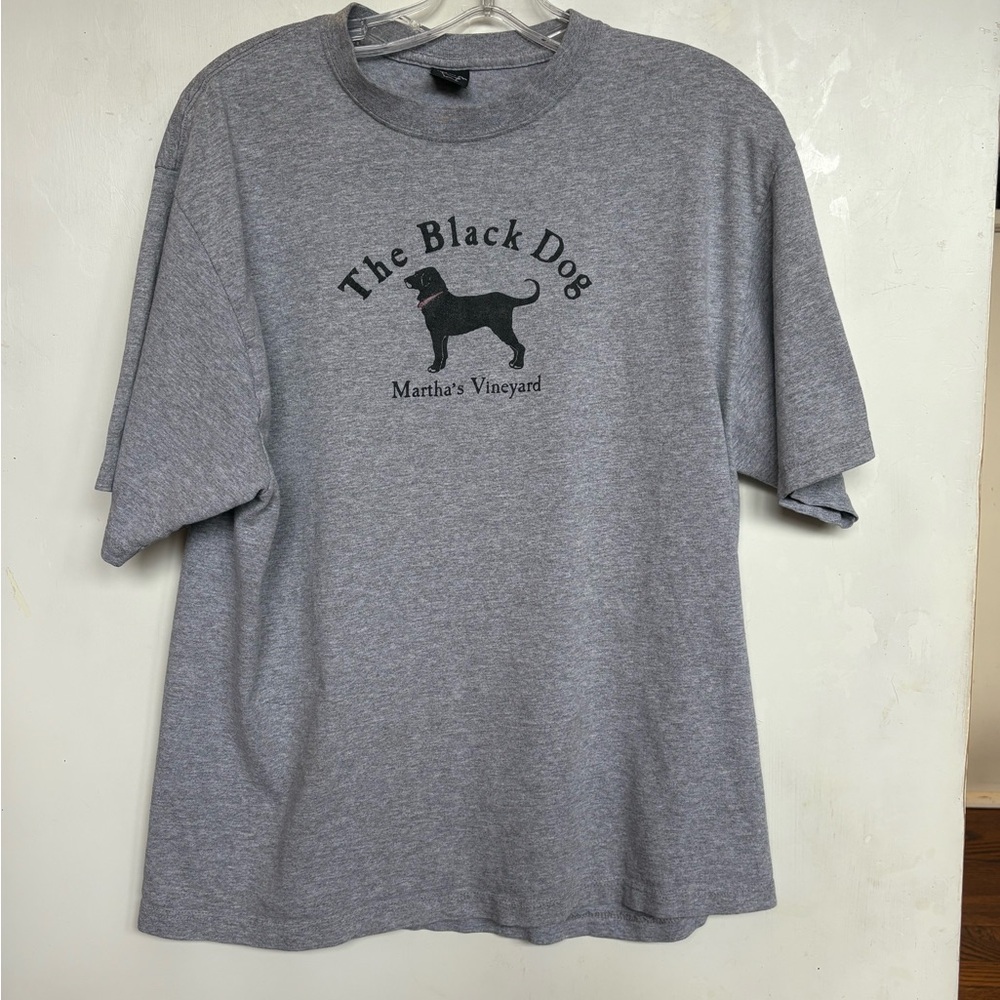 The Black Dog Gray Short Sleeve Tee Vintage martha’s vineyard